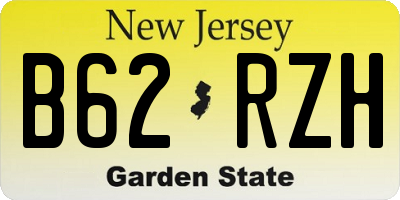 NJ license plate B62RZH