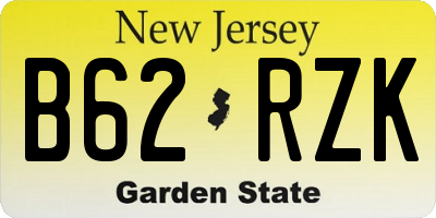 NJ license plate B62RZK