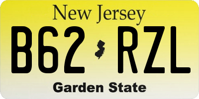 NJ license plate B62RZL