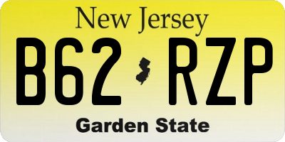 NJ license plate B62RZP