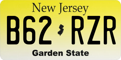 NJ license plate B62RZR