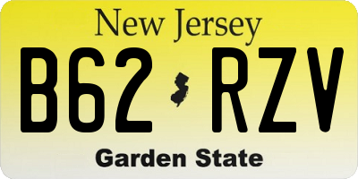 NJ license plate B62RZV
