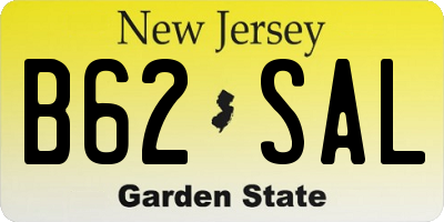 NJ license plate B62SAL