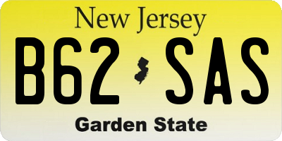 NJ license plate B62SAS