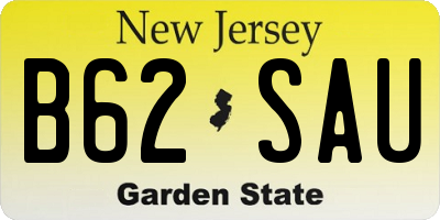 NJ license plate B62SAU