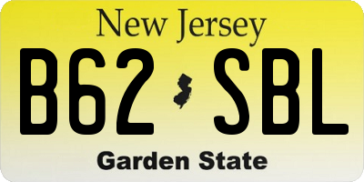 NJ license plate B62SBL