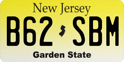 NJ license plate B62SBM