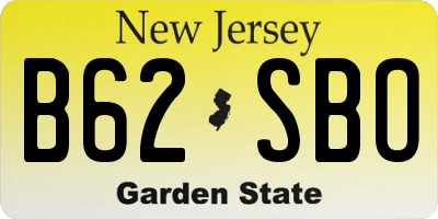 NJ license plate B62SBO