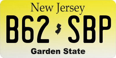 NJ license plate B62SBP