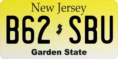 NJ license plate B62SBU
