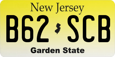 NJ license plate B62SCB