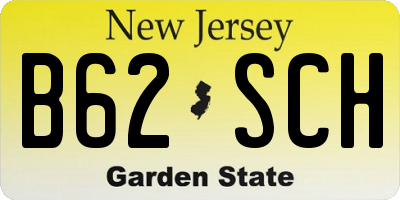 NJ license plate B62SCH