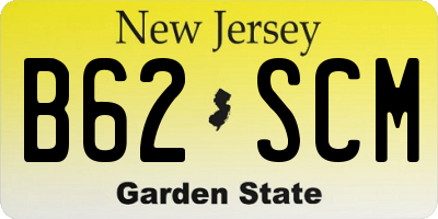 NJ license plate B62SCM