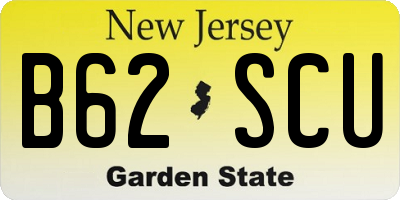 NJ license plate B62SCU