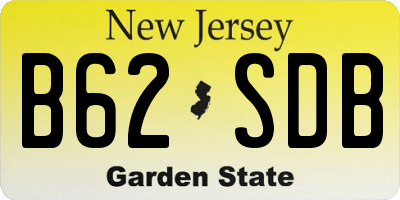 NJ license plate B62SDB