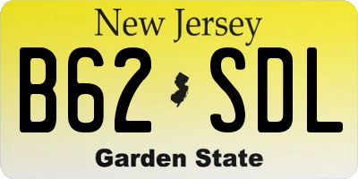 NJ license plate B62SDL