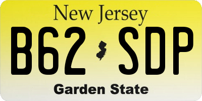 NJ license plate B62SDP