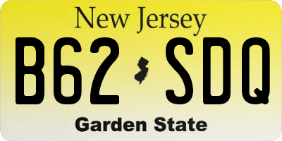 NJ license plate B62SDQ
