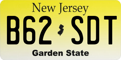 NJ license plate B62SDT