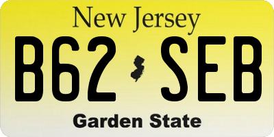 NJ license plate B62SEB