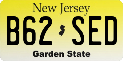NJ license plate B62SED