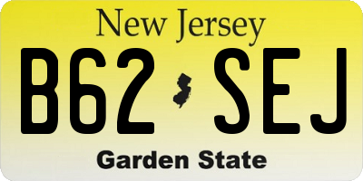 NJ license plate B62SEJ