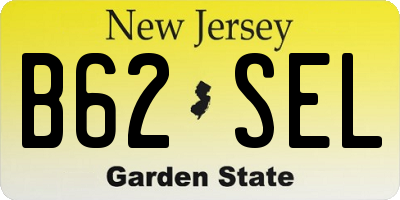 NJ license plate B62SEL