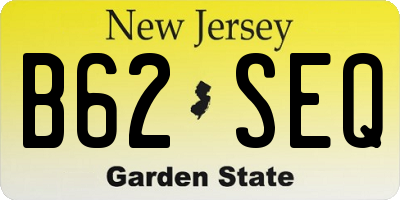 NJ license plate B62SEQ