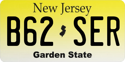 NJ license plate B62SER