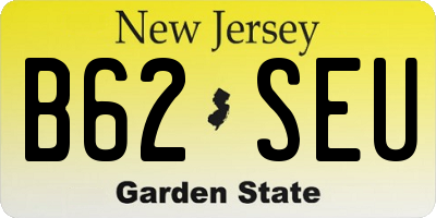 NJ license plate B62SEU