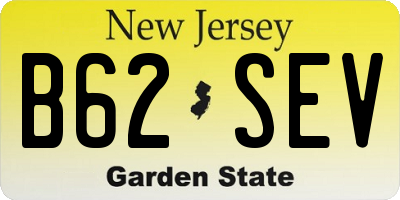 NJ license plate B62SEV