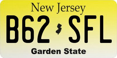 NJ license plate B62SFL