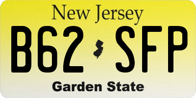 NJ license plate B62SFP