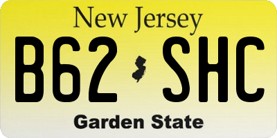 NJ license plate B62SHC
