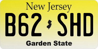 NJ license plate B62SHD