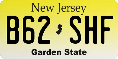 NJ license plate B62SHF