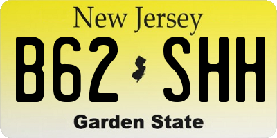NJ license plate B62SHH