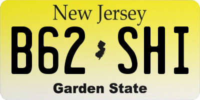 NJ license plate B62SHI