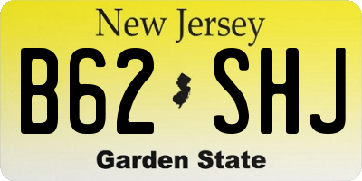 NJ license plate B62SHJ