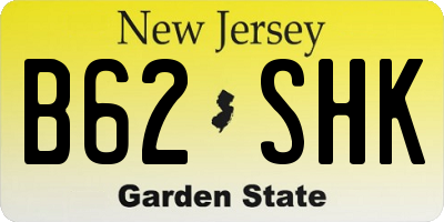 NJ license plate B62SHK