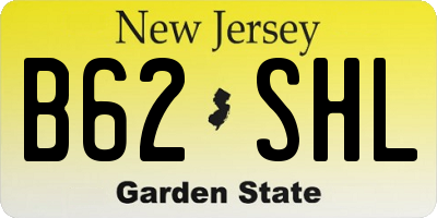 NJ license plate B62SHL