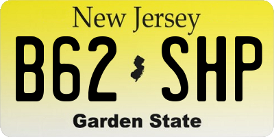 NJ license plate B62SHP