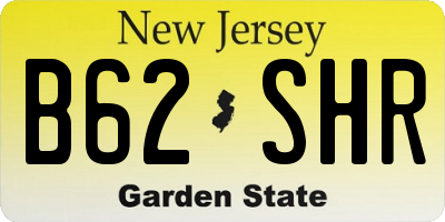NJ license plate B62SHR