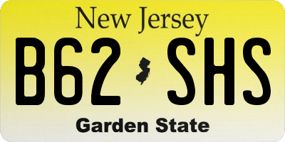 NJ license plate B62SHS