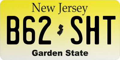 NJ license plate B62SHT