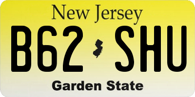NJ license plate B62SHU