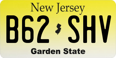 NJ license plate B62SHV