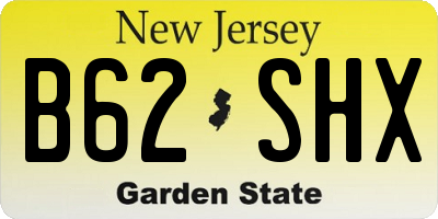 NJ license plate B62SHX
