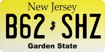 NJ license plate B62SHZ