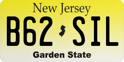NJ license plate B62SIL